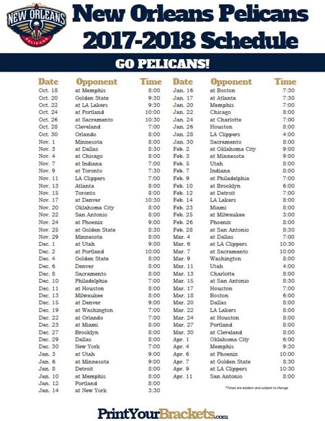 91 Best Printable Nba Schedules Images On Pinterest Nba Season