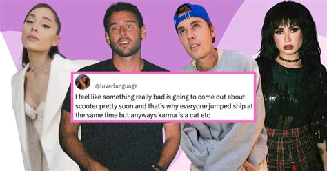 Why Ariana Grande Demi Lovato Justin Bieber Dropped Scooter Braun