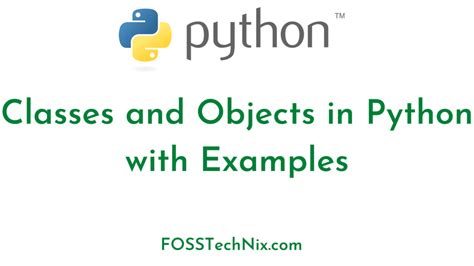 Classes And Objects In Python With Examples