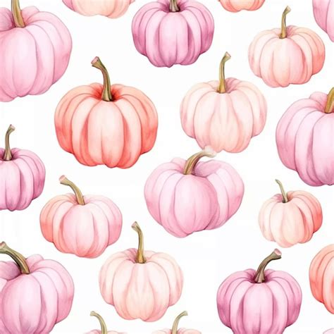 Premium AI Image A Seamless Pattern Of Pumpkins With Pink And Purple