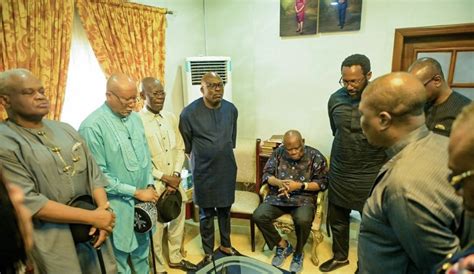 Photos Governor Fubara Visits Wigwes Father Extends Condolences To