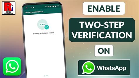 How To Enable Two Step Verification On Whatsapp Youtube