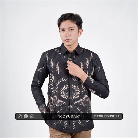 Jual Batik Indonesia Kemeja Baju Batik Pria Lengan Panjang Slim Fit