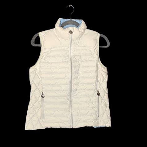 Michael Michael Kors White Puffer Vest Size M Gem