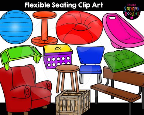 Flexible Seating Clip Art Cute Commercial Use Seating Themed Graphics