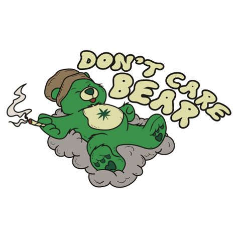 Dont Care Bear Cannabis Leaf Svg Dont Care Bear Smoking Weed Png