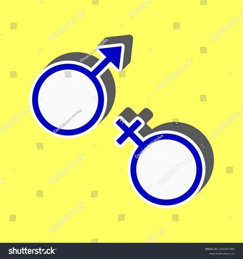 Sex Symbol Sign Blue Icon White Stock Vector Royalty Free Shutterstock