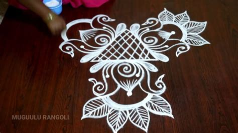 Varalakshmi Vratham Kolam Designs Rose Flower Rangoli Design Kolangal