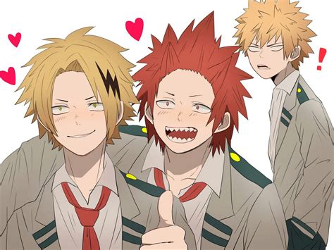 Boku No Hero Academia Katsuki Bakugou Kirishima Eijirou Kaminari Denki Kiribaku Mha