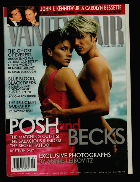 Vanity Fair Uk Sept Original Fashion Magazine Cover Posh And