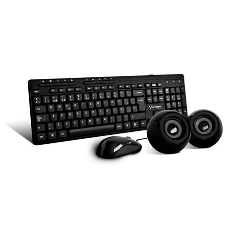 KIT TECLADO Y MOUSE KMS 104 VORAGO BOCINAS HarTunning