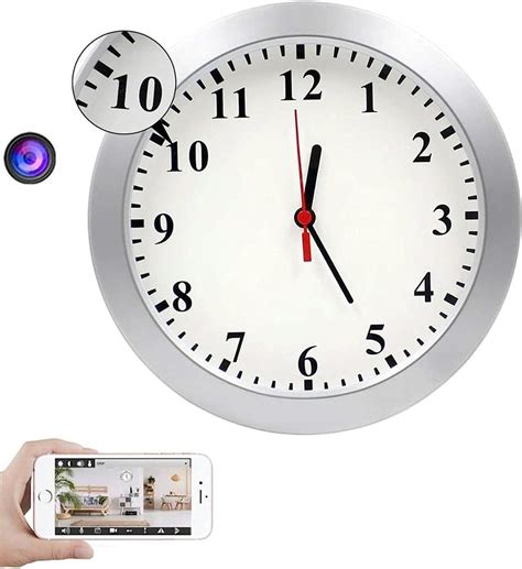 OPSREY 1080P HD Wifi Hidden Camera Wall Clock Spy Camera Nanny Cam with ...