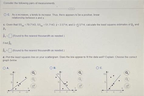 Solved Consider The Following Pairs Of Measurements