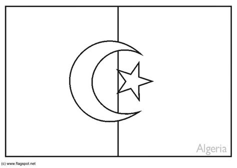 Coloring Page flag Algeria - Free printables - Img 6177