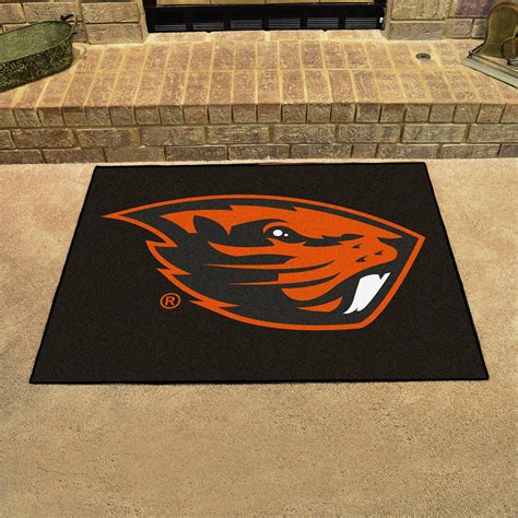 Download Oregon State University Beaver Logo On A Rug Wallpaper