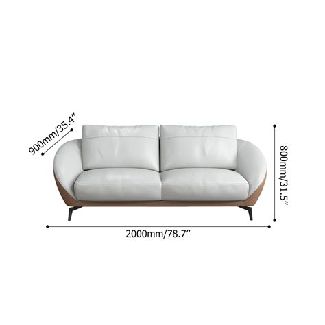 79 White Leath Aire Sofa Upholstered Sofa 3 Seater Sofa Luxury Sofa