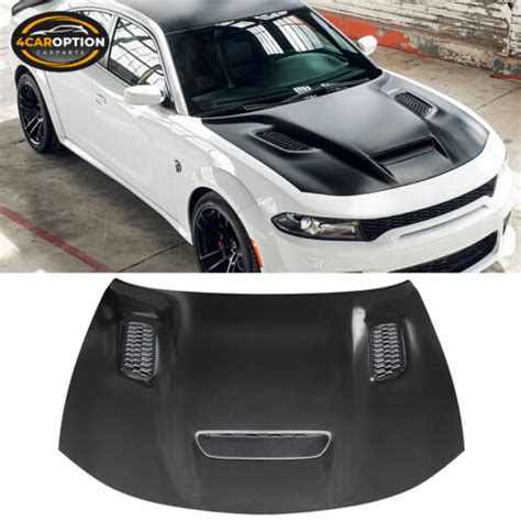 Fits 15 23 Dodge Charger Srt Hellcat Redeye Widebody Style Front Hood Aluminum Ebay