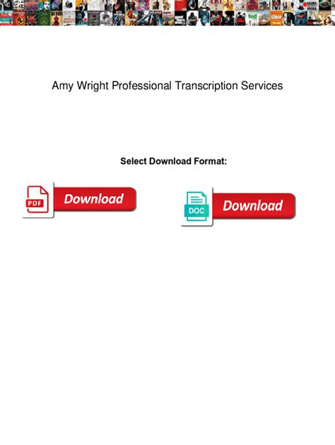 Fillable Online Amy Wright Professional Transcription Services Amy