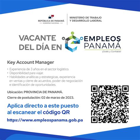 Mitradel anuncia vacante disponible para la provincia de Panamá hasta