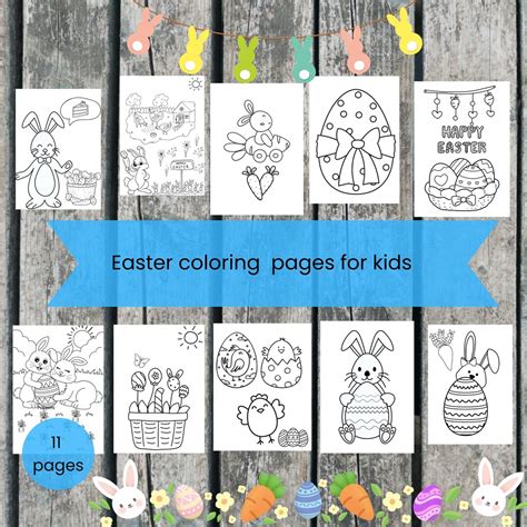 Easter Coloring For Kids Happy Easter Coloring 11 Printable Easter