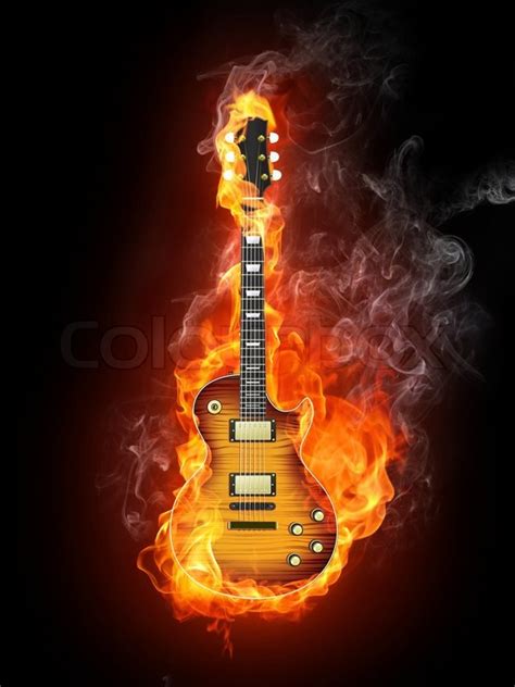 Guitar On Fire Wallpapers Wallpapersafari