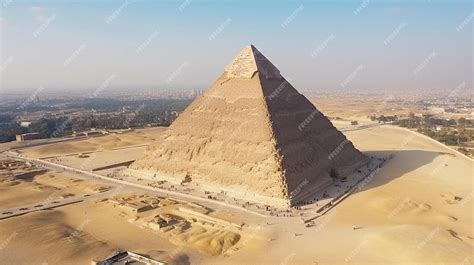 Premium Photo | Aerial view of the great pyramid of giza