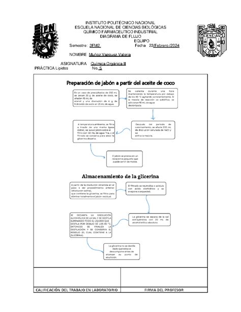 Diagrama De Flujo Lipidos Quimica Instituto Polit Cnico Nacional