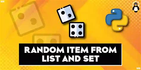 How To Select A Random Item From A List And Set Python Randomchoice