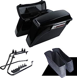 XMT MOTO Hard Saddlebags Saddle Bags W Conversion Brackets For Harley