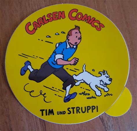 sticker Carlsen Comics Duitsland Kuifje en Bobbie 2 Hergé