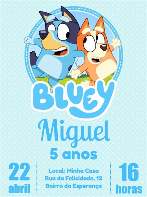 Gr Tis Fazer Convite Online Convite Digital Anivers Rio Bluey