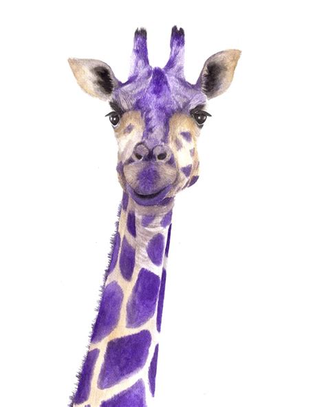 Purple Giraffe Print - Etsy