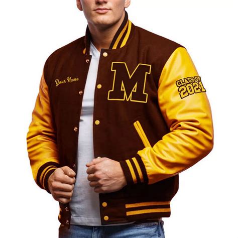 Varsity Letterman Jacket Inspired By Glee McKinley HS Guys Cream Leath