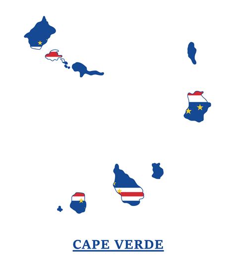 Dise O Del Mapa De La Bandera Nacional De Cabo Verde Ilustraci N De La