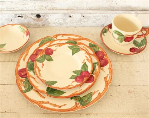 Vintage Franciscan Apple Dinnerware Franciscan Apple Service For Four Usa Backstamp 6 Pc