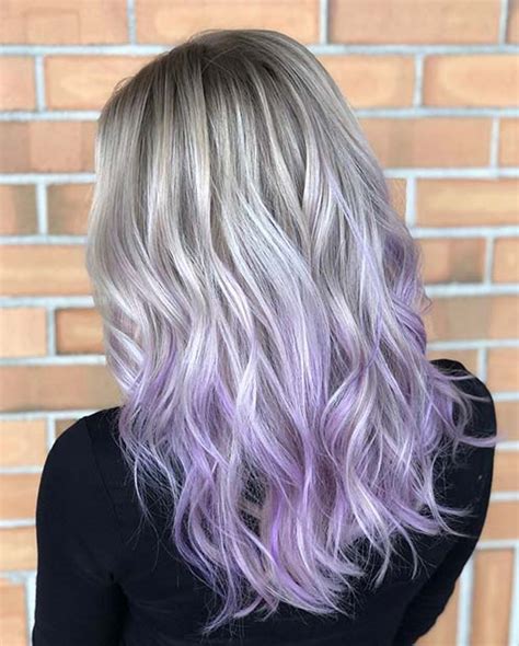 Silver Purple Ombre Hair