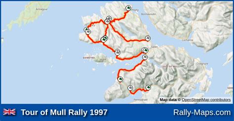 Maps Tour Of Mull Rally 1997 Rally Maps