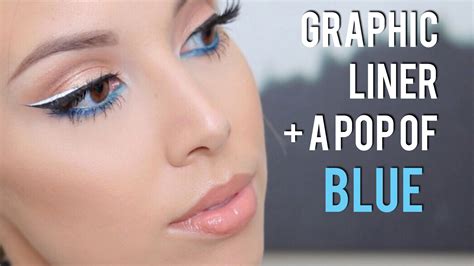 Graphic Liner With A Pop Of Blue Graphic Liner Beauty Tutorials Makeup