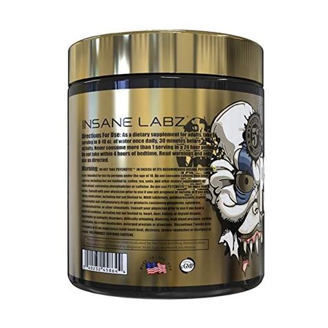 Insane Labz Psychotic Gold High Stimulant Pre Workout Powder Extreme