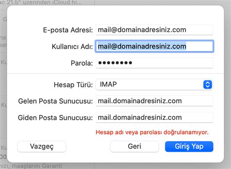 Mac teki Mail için IMAP Kurulumu ve Ayarları Blog Domainhizmetleri