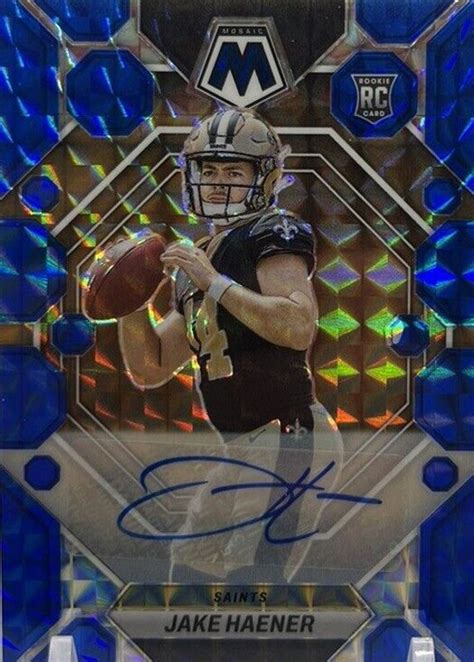 Jake Haener Mosaic Rookie Autographs Blue Price Guide