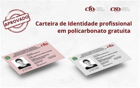 O Cfo Lança Novo Modelo De Carteira De Identidade Profissional E Vai