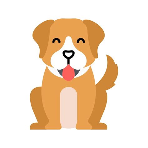 Cachorro bebê fofo animal sorridente engraçado ilustração em vetor