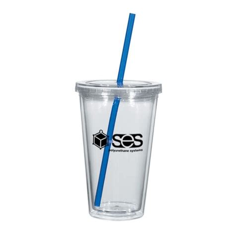 Promotional Acrylic Tumblers 16oz Insulated Acrylic Tumbler W Straw