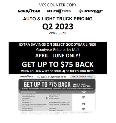 Goodyear Fortera Hl Rebate Save More On Your Tire Purchase Goodyear