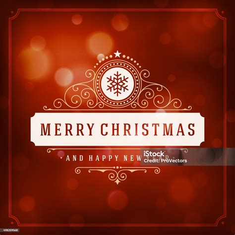 Christmas Greeting Card Lights Vector Background Stock Illustration - Download Image Now - 2015 ...