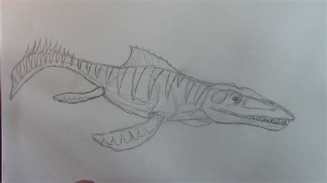 How To Draw Mosasaurus Jurassic World The Game Danny The Dinosaur Drawer Youtube