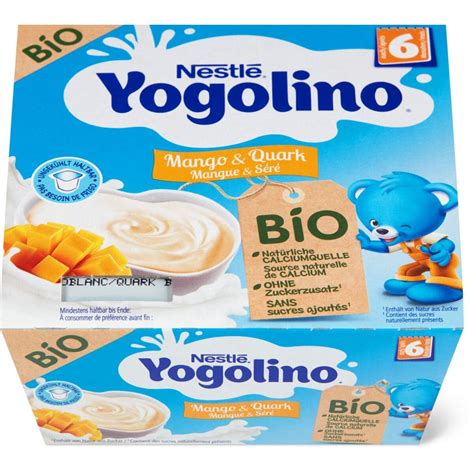 Nestlé Bio Yogolino Milk dessert with mango and quark cream From 6