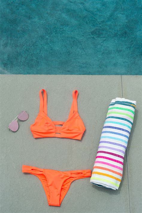 Electric Summer Weekend Style Orange Bikini Swimwear Bikinis Hot Sex