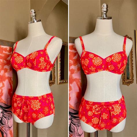 Flower Bikini Etsy
